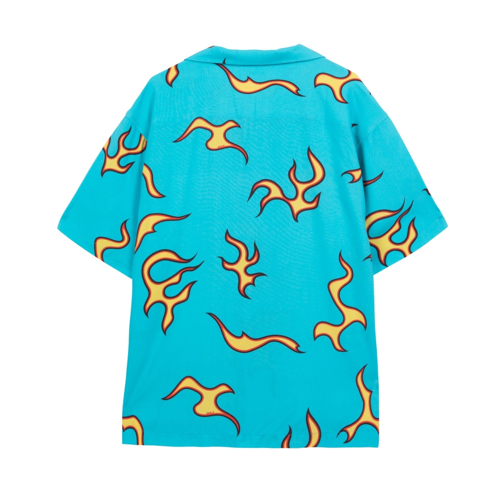Flame Button Up Blue 10 Year Anniversary 2023 Golf Wang