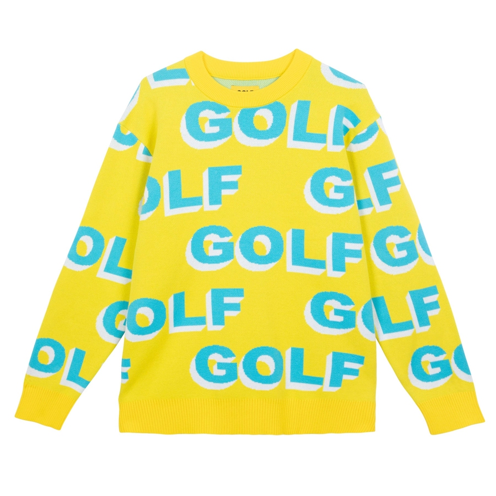 3d Logo Sweater Yellow - 10 Year Anniversary 2023 - Golf Wang