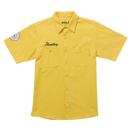 SAVE THE BEES SHORT SLEEVE WORK SHIRT YELLOW