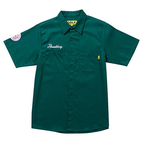 SAVE THE BEES SHORT SLEEVE WORK SHIRT GREEN