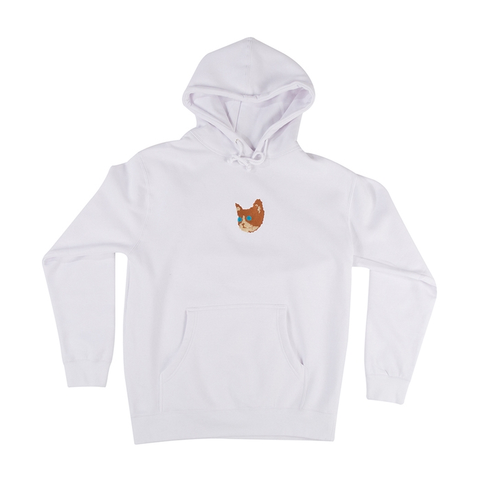 Thumbnail KILL CAT EMBROIDERED HOODIE WHITE