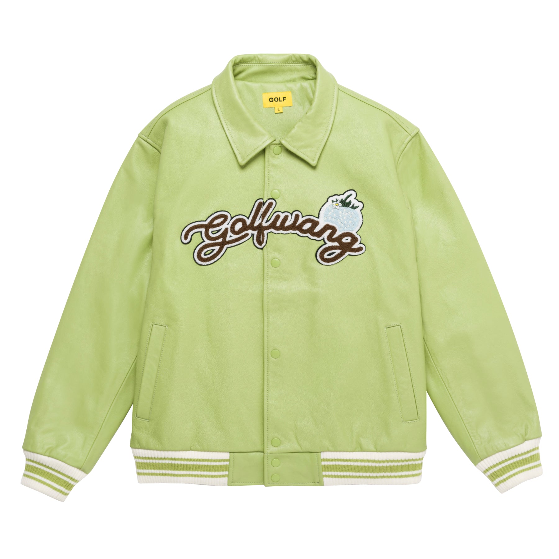 Strawberry Leather Jacket Green - Fall/Winter 2022 - Golf Wang