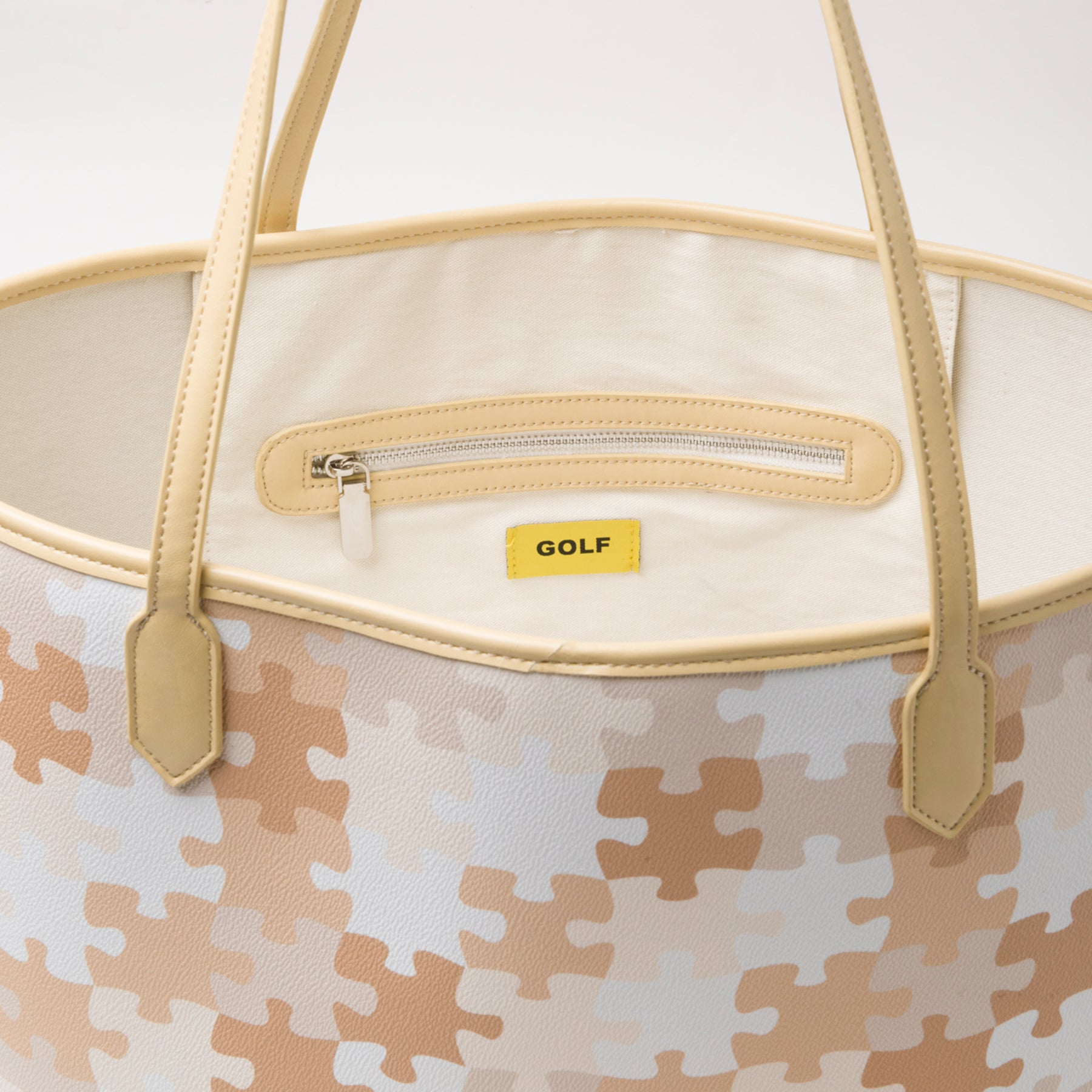 Puzzle Camo Tote Bag Ivory Puzzle Camo - Fall/Winter 2022 - Golf Wang