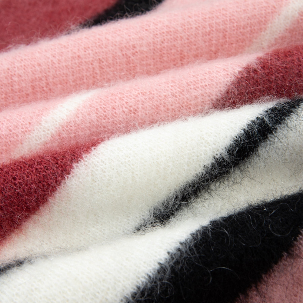 MOHAIR STRIPED SWEATER Pink Multi