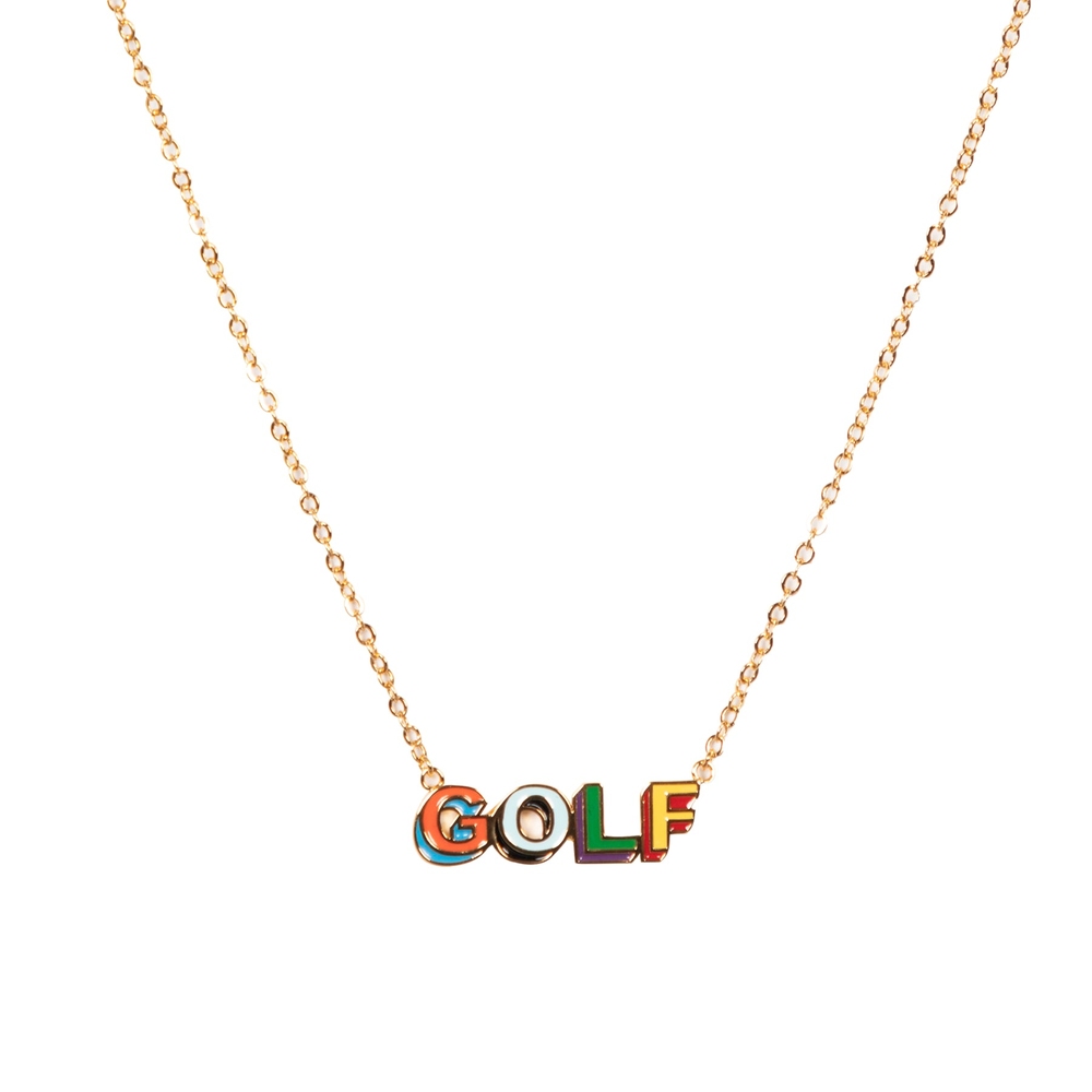 3D GOLF NECKLACE Gold