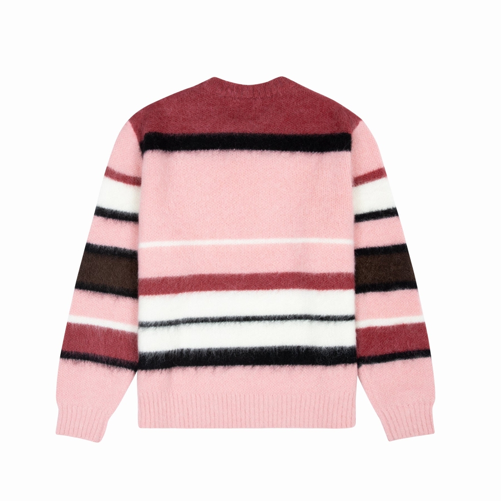 MOHAIR STRIPED SWEATER Pink Multi