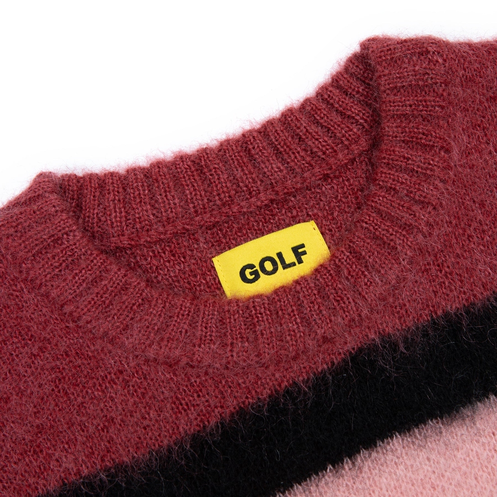 MOHAIR STRIPED SWEATER Pink Multi