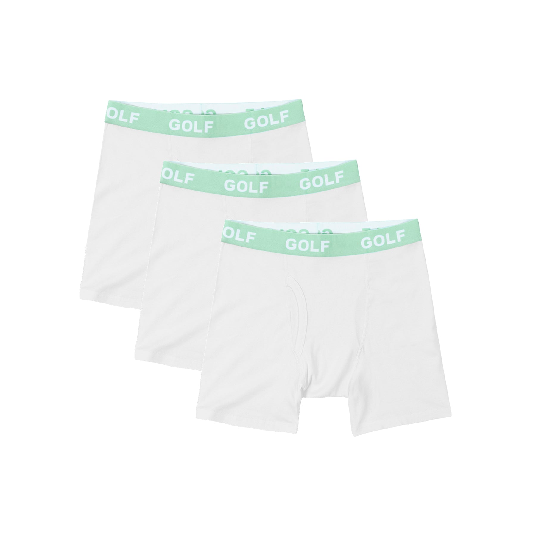 Logo Boxer Briefs 3pk White/Mint - spring/summer 2023 - Golf Wang