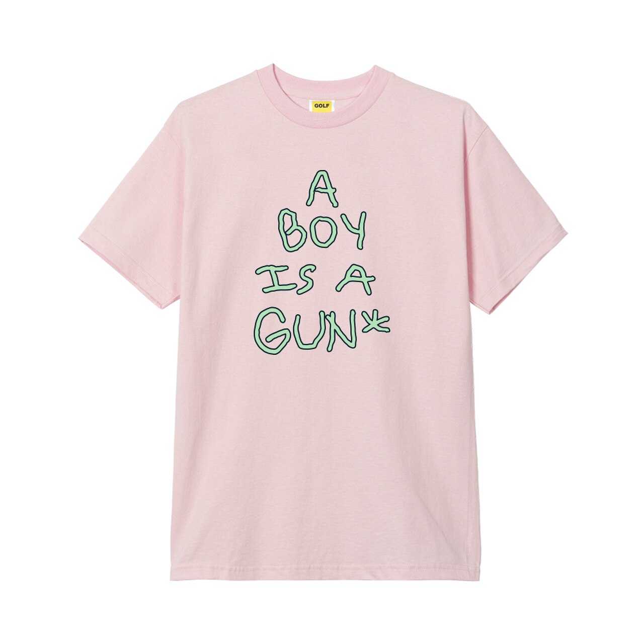 A BOY IS A GUN TEE LIGHT PINK oc