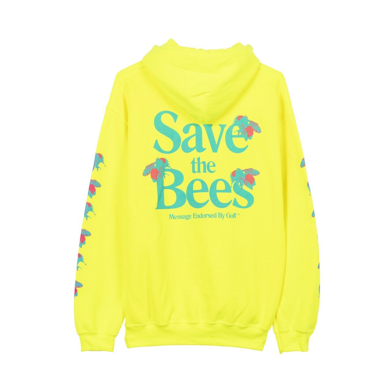 Thumbnail SAVE THE BEES HOODIE SAFETY GREEN