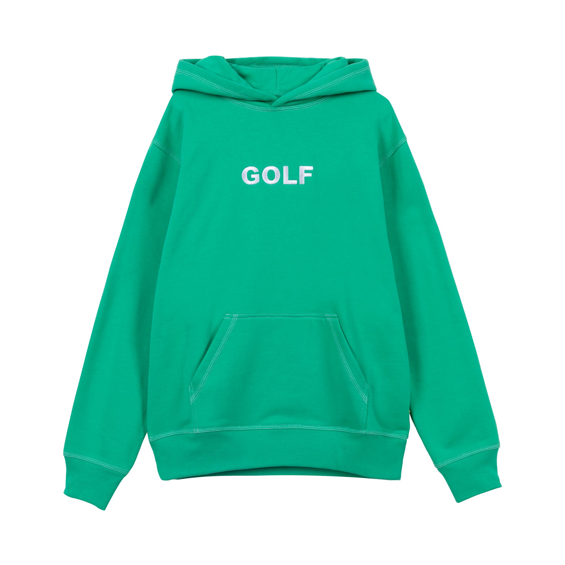 Contrast Stitch Logo Hoodie Green - Summer 2022 - Golf Wang