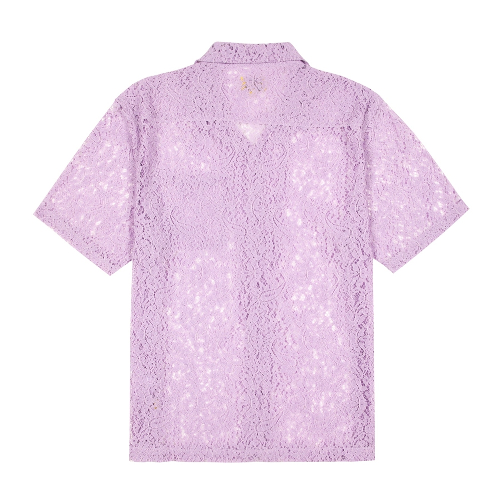 LACE BUTTON UP Lavender