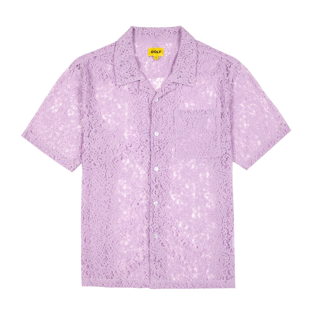 LACE BUTTON UP Lavender