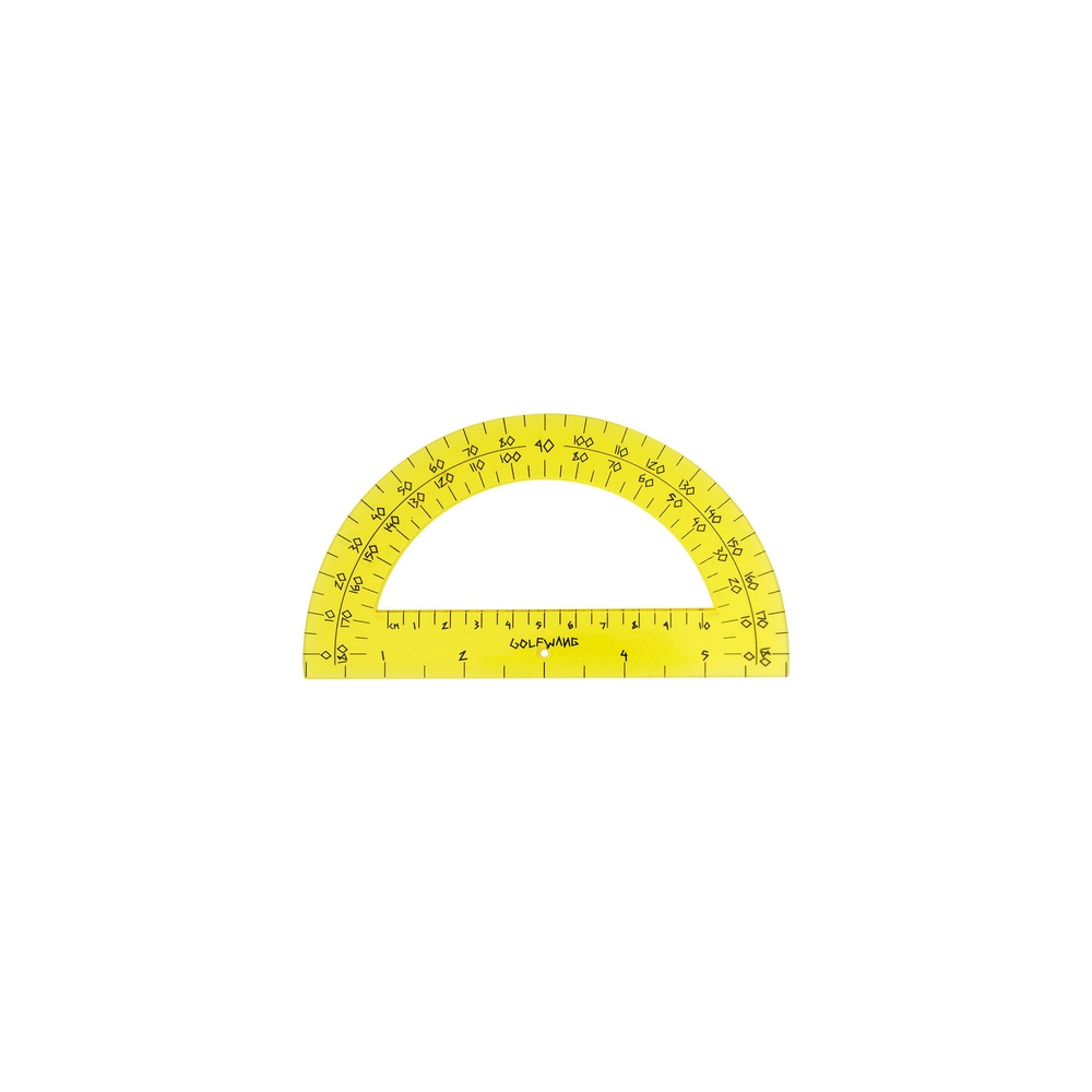 PROTRACTOR AND RULER SET Yellow