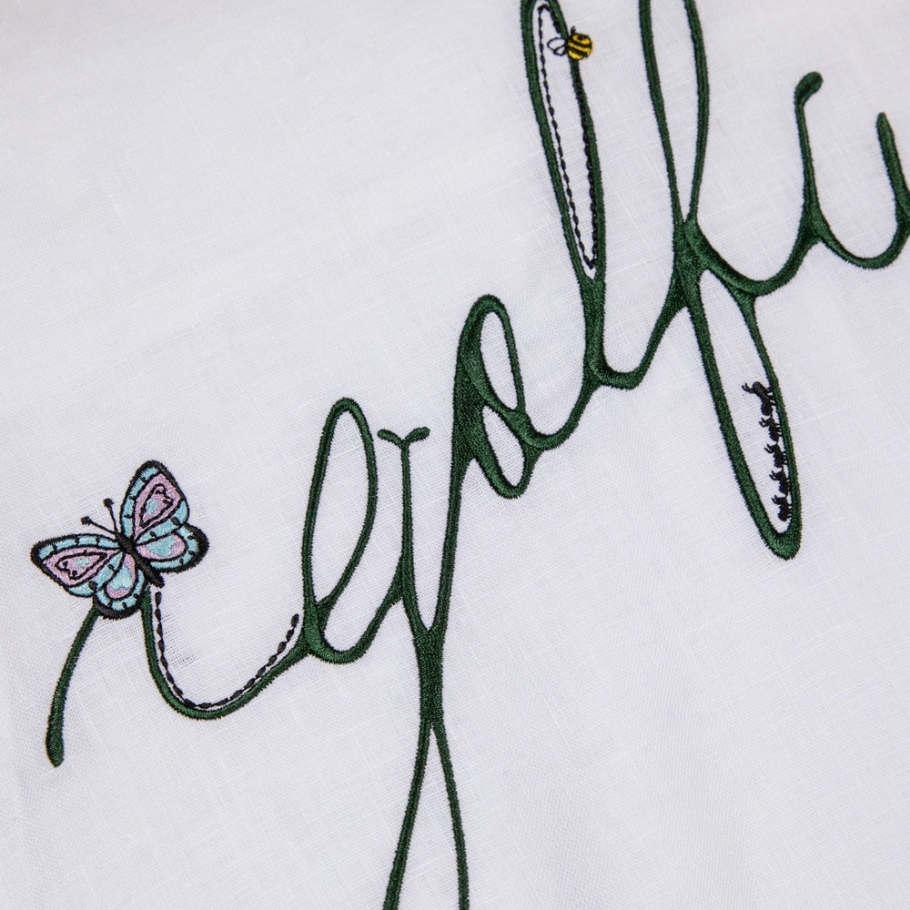 GARDEN LINEN BUTTON UP White