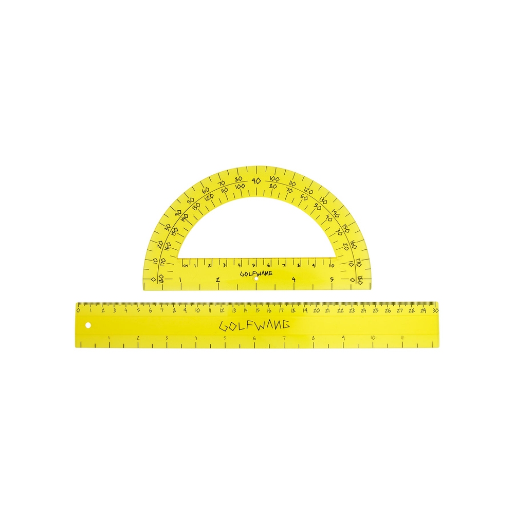 PROTRACTOR AND RULER SET Yellow
