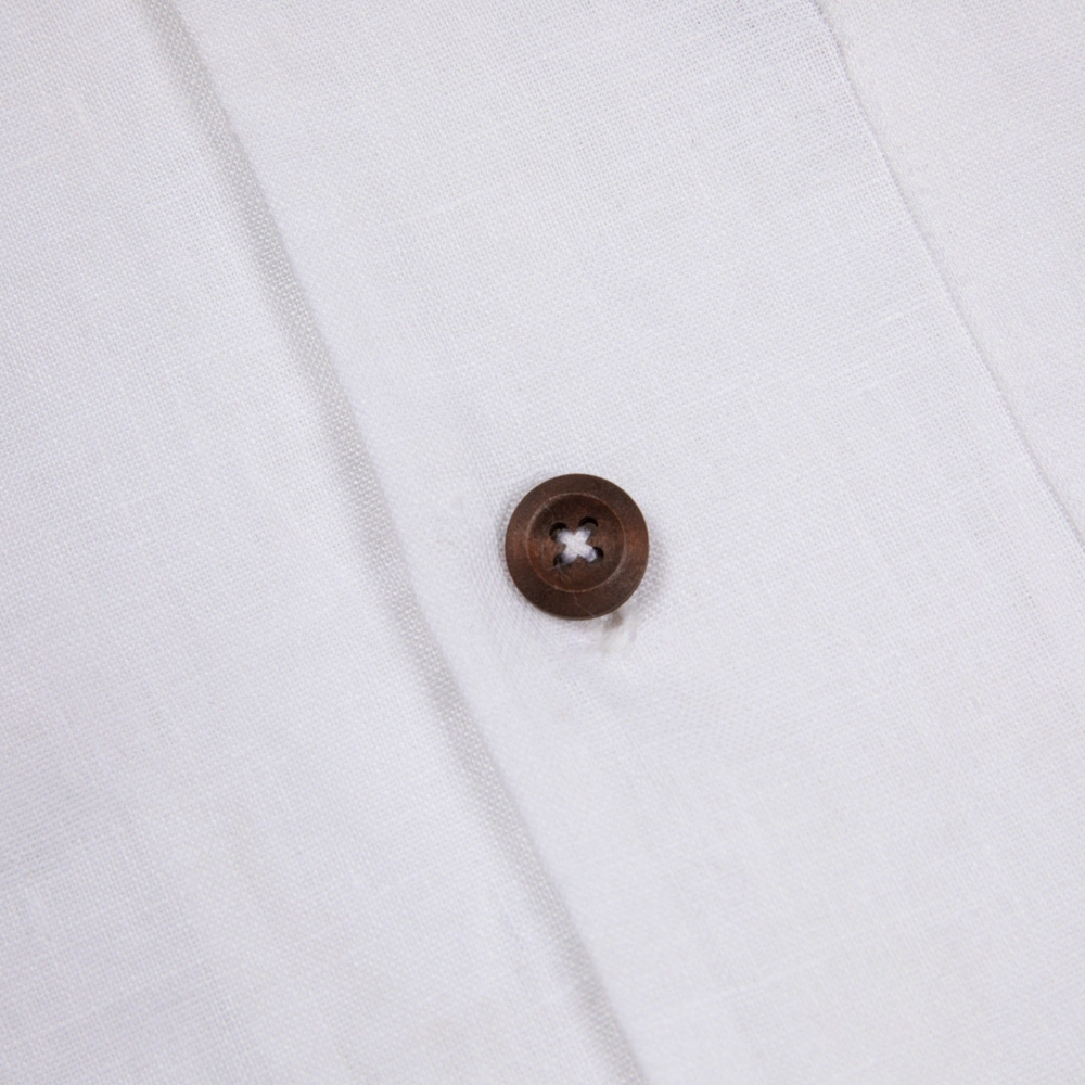 GARDEN LINEN BUTTON UP White