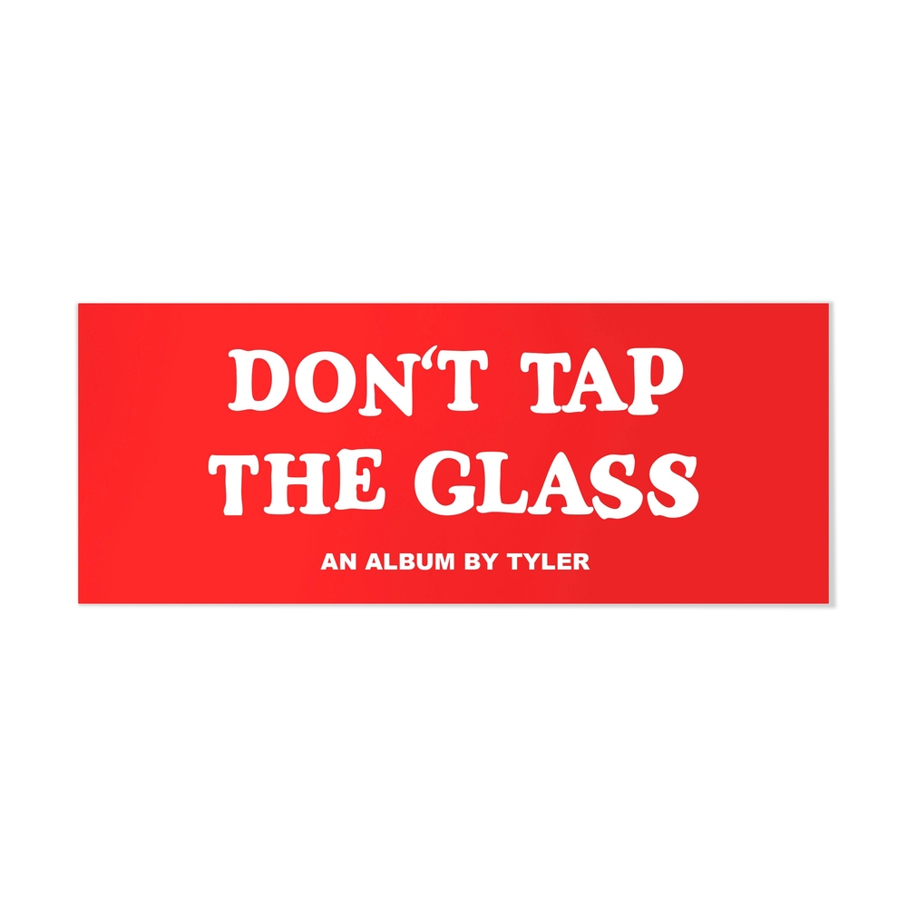 GLASS BOX LOGO STICKER Red