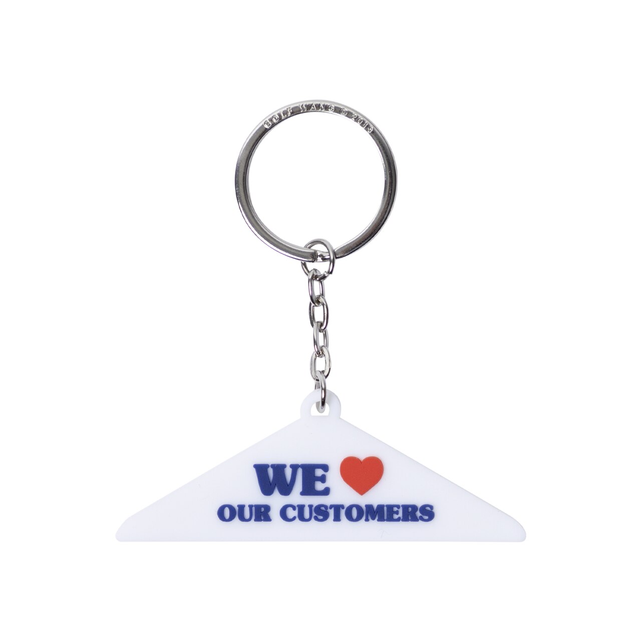 WE LOVE OUR CUSTOMERS KEYCHAIN oc