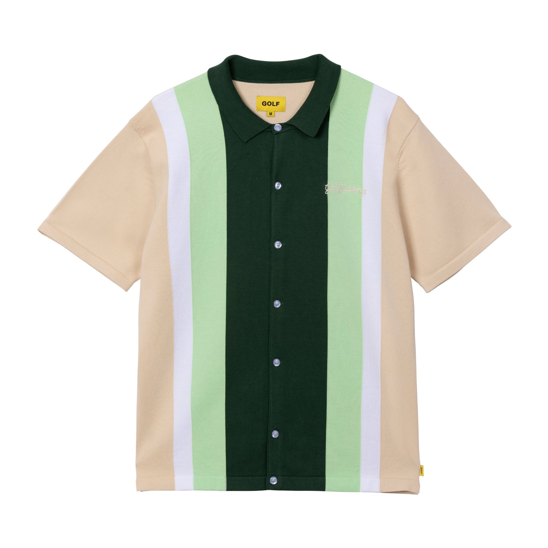 Knit Short Sleeve Button Up Green - Winter 2021 - Golf Wang