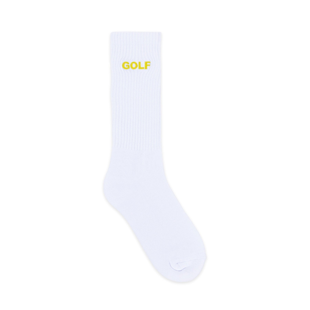 Logo Socks 3pk White/Gold - Wolf 10 Anniversary 2023 - Golf Wang